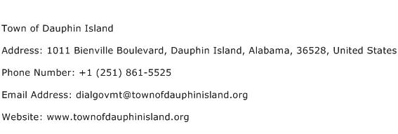 Town of Dauphin Island Address Contact Number