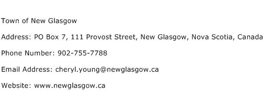 Town of New Glasgow Address Contact Number