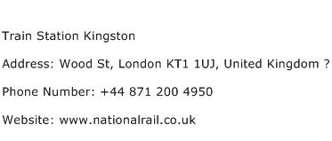 Train Station Kingston Address Contact Number