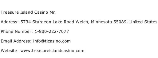 Treasure Island Casino Mn Address Contact Number