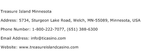 Treasure Island Minnesota Address Contact Number