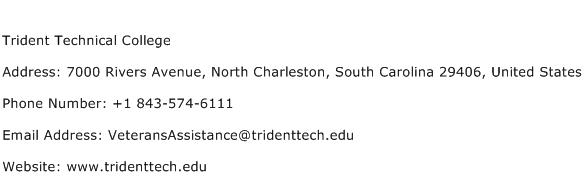 Trident Technical College Address Contact Number
