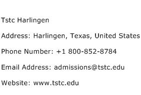 Tstc Harlingen Address Contact Number