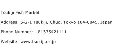 Tsukiji Fish Market Address Contact Number
