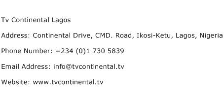 Tv Continental Lagos Address Contact Number