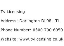 Tv Licensing Address Contact Number