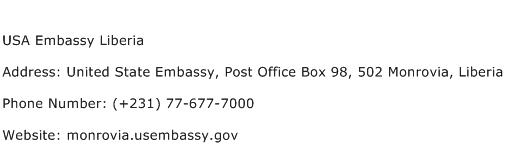 USA Embassy Liberia Address Contact Number