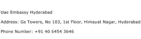Uae Embassy Hyderabad Address Contact Number