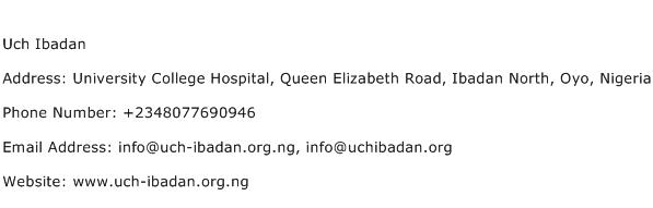 Uch Ibadan Address Contact Number