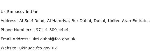 Uk Embassy in Uae Address Contact Number