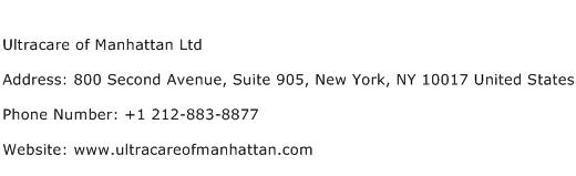 Ultracare of Manhattan Ltd Address Contact Number