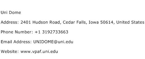 Uni Dome Address Contact Number