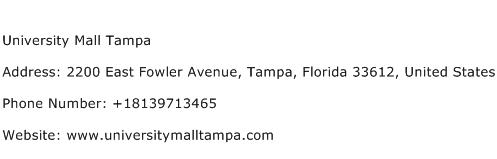 University Mall Tampa Address Contact Number