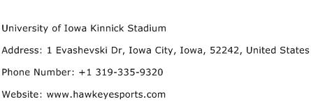 University of Iowa Kinnick Stadium Address Contact Number