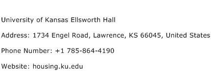 University of Kansas Ellsworth Hall Address Contact Number