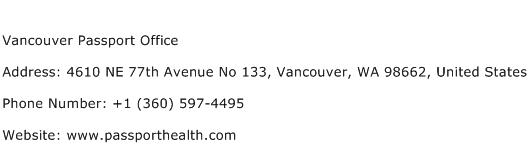 Vancouver Passport Office Address Contact Number