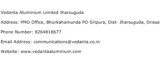 Vedanta Aluminium Limited Jharsuguda Address Contact Number