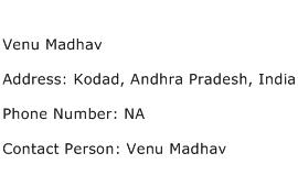 Venu Madhav Address Contact Number
