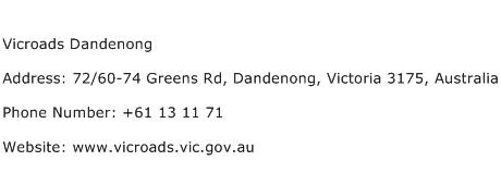 Vicroads Dandenong Address Contact Number