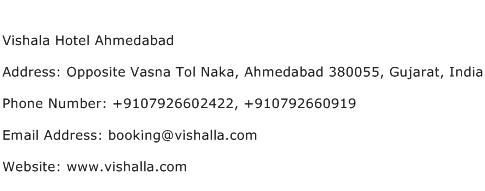 Vishala Hotel Ahmedabad Address Contact Number