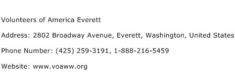 Volunteers of America Everett Address Contact Number