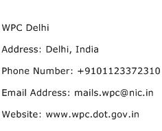 WPC Delhi Address Contact Number