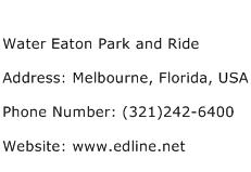 Water Eaton Park and Ride Address Contact Number