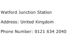 Watford Junction Station Address Contact Number