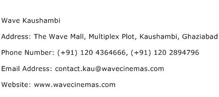 Wave Kaushambi Address Contact Number