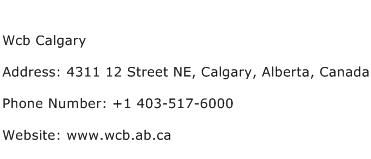 Wcb Calgary Address Contact Number