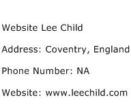 Website Lee Child Address Contact Number