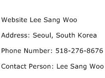 Website Lee Sang Woo Address Contact Number