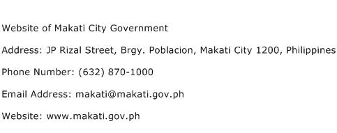 Website of Makati City Government Address Contact Number