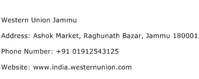 Western Union Jammu Address Contact Number