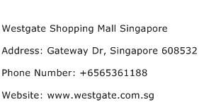 Westgate Shopping Mall Singapore Address Contact Number