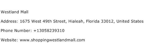 Westland Mall Address Contact Number