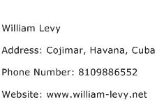 William Levy Address Contact Number