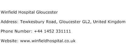 Winfield Hospital Gloucester Address Contact Number