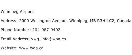 Winnipeg Airport Address Contact Number