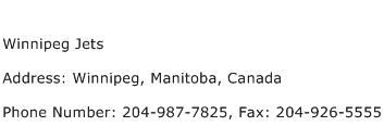 Winnipeg Jets Address Contact Number