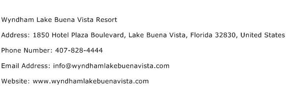 Wyndham Lake Buena Vista Resort Address Contact Number