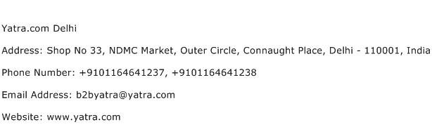 Yatra.com Delhi Address Contact Number