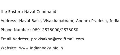 the Eastern Naval Command Address Contact Number