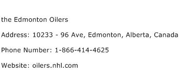 the Edmonton Oilers Address Contact Number