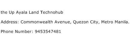 the Up Ayala Land Technohub Address Contact Number